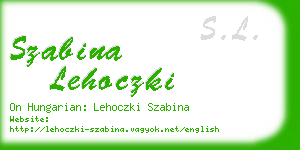 szabina lehoczki business card